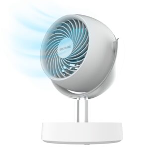 cecotec energysilence 800 cyclone desk portable ventilador de sobremesa inalabrico 10w diametro de 6" bateria de 4000mah 5 velocidades oscilacion 60º inclinacion 90º color blanco
