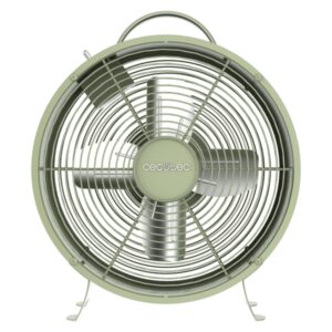 cecotec energysilence 400 retrodesk ventilador de sobremesa con 4 aspas 25w diametro de 20cm 2 velocidades uso sencillo e intuitivo base segura y estable color menta
