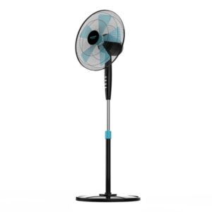 cecotec energysilence 510 ventilador de pie con 5 aspas potencia de 40w diametro de 40cm 3 velocidades oscilacion automatica altura ajustable 110 130cm motor de cobre color negro