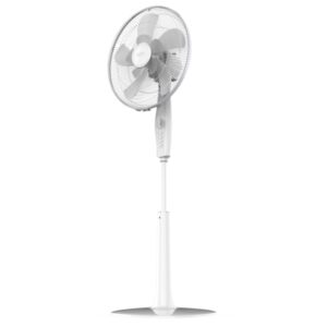 cecotec energysilence 1010 extreme flow ventilador de pie con 10 aspas 60w motor de cobre diametro de 40cm temporizador 2h oscilacion automatica 3 velocidades silencioso color blanco