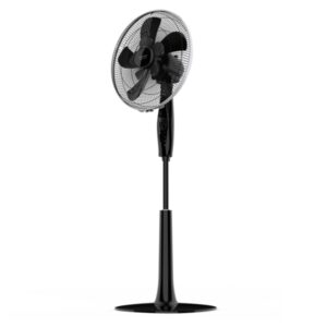 cecotec energysilence 1020 extreme flow ventilador de pie con 10 aspas 60w diametro de 40cm temporizador 2h 3 velocidades silencioso altura ajustable de 115 hasta 135cm color negro