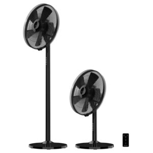 cecotec energysilence 555 2in1 smart xl ventilador de pie y sobremesa con 5 aspas 55w diametro de 40cm control remoto incluido 3 velocidades temporizador color negro
