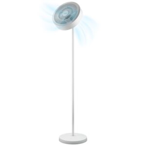 cecotec energysilence fanlamp ventilador de pie con luz 36w aro led con 3 tonos salida de aire reversible giro de 360º ajustable temporizador altura ajustable color blanco