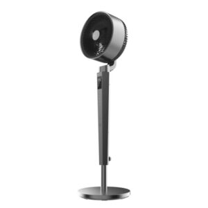 cecotec energysilence 2400 cyclone noir ventilador de pie 40w 24 velocidades oscilante mando a distancia temporizador pantalla led y tactil altura regulable color negro y gris