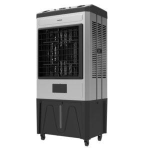 cecotec airindustry 60000 climatizador de 60l potencia de 200w flujo de 6000 m3/h 3 velocidades ruedas multidireccionales uso prolongado oscilacion ajustable color negro y gris