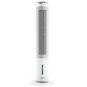 cecotec energysilence 2000 cool tower climatizador evaporativo de torre 60w deposito 2l 3 velocidades oscilacion 60º caudal de 800m3/h silencioso enfriadores 30x30x105cm color blanco