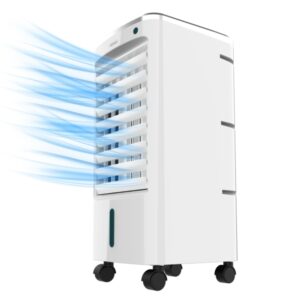 cecotec energysilence 3500 cool compact climatizador de 3.5l potencia de 65w 3 velocidades oscilacion 70º formato compacto ruedas multidireccionales incluye enfriadores color blanco