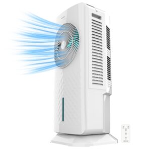 cecotec energysilence 3500 cool compact smart climatizador de 3.5l 65w control tactil y remoto 3 velocidades y 2 modos oscilacion de 70º temporizador 12h formato compacto color blanco