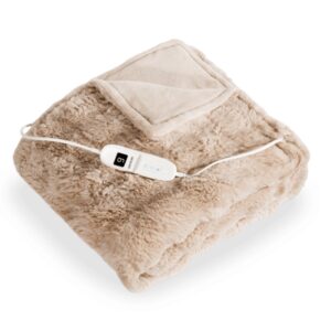 cecotec heatconfort thermalblanket coral manta electrica 160w 9 niveles de temperatura forro polar y coral indicador lcd apagado automatico lavable a maquina 200x180cm color marron