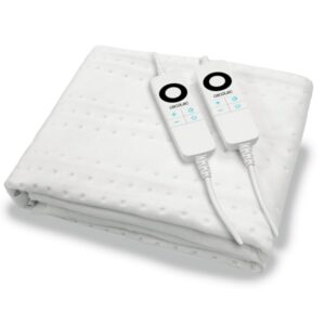cecotec heatconfort thermalunder double manta electrica 200w 6 niveles de temperatura apagado automatico control led lavable a maquina cable extralargo 160x140cm color blanco