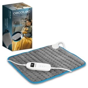 cecotec heatconfort 4000 thermalpad manta electrica 100w 9 niveles control lcd temporizador autoapagado microfibra suave cable extralargo controlador extraible 35x40cm color gris