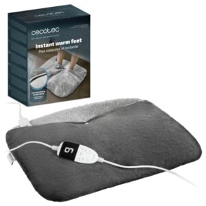 cecotec heatconfort footwarmer deluxe calientapies electrico 2 compartimentos ajustables base antideslizante 6 niveles de temperatura temporizador programable 55x45cm color gris oscuro