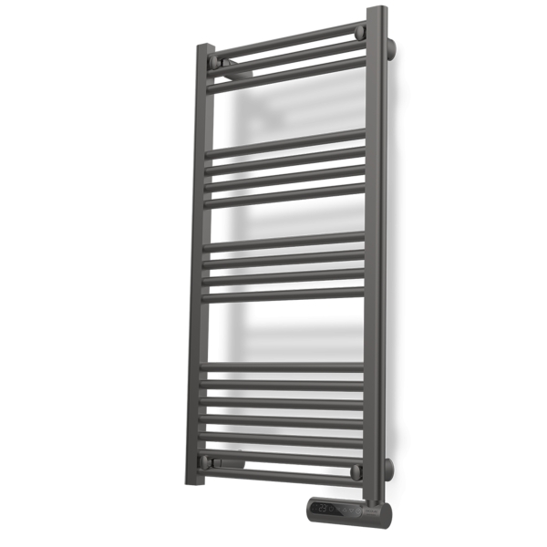 cecotec readywarm 9200 toallero electrico 750w pantalla led programador semanal 4 modos temperatura ajustable ip24 seguridad anti sobrecalentamiento y antihelada 50x6x107cm color gris