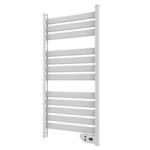 cecotec readywarm 9000 toallero electrico potencia de 500w pantalla led temporizador 2h proteccion ipx4 calienta 8m2 doble sistema de seguridad 55x4x102cm color blanco