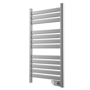 cecotec readywarm 9050 toallero electrico potencia de 500w aluminio pantalla led calienta 8m2 proteccion ipx4 funcion flash drive de secado 55x4x102cm color gris
