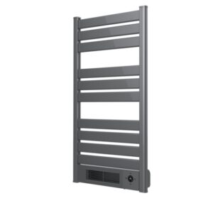 cecotec readywarm 9780 toallero electrico 2000w calefactor ceramico incorporado pantalla led mando a distancia temporizador 24h proteccion ipx4 ajuste de temperatura color gris