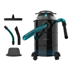 cecotec conga ash 6000 easygo home xl aspirador de cenizas y pellet potencia de 1500w capacidad 30l succion 21kpa ruedas y asa facil limpieza incluye accesorios color negro y azul