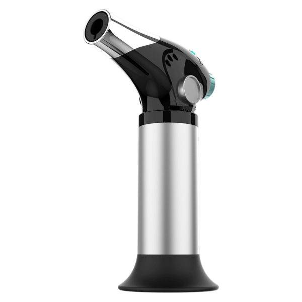 cecotec polka flame cook 1000 steel soplete de cocina alcanza 1300°c regulador de llama bloqueo de seguridad compacto recetario espatula y pincel facil de usar color negro y plata