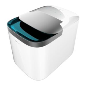 cecotec chillin ice 1500 maquina de hielo 150w capacidad de 15kg diarios pantalla tactil funcion autolimpieza control con app ventana visualizacion hielo color blanco