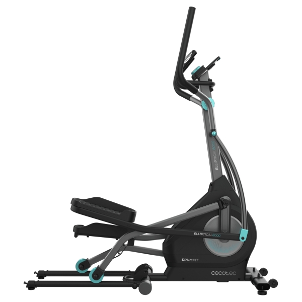 cecotec drumfit elliptical 8000 motor pro bicicleta eliptica pantalla lcd volante de 8kg app kinomap plegable verticalmente 32 niveles magneticos zancada de 40cm pulsometro color negro