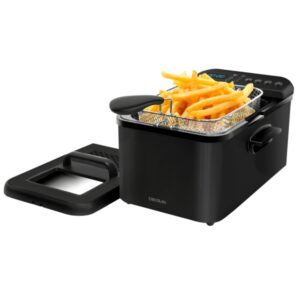 cecotec cleanfry luxury 4000 freidora electrica 3270w capacidad 4.2l pantalla digital 5 programas predefinidos filtro incluido tapa con ventana temperatura hasta 190°c color negro