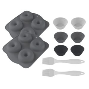 cecotec cecofry sweetbake pack de moldes para donas y magdalenas compatible con freidoras de 6 a 8l libre de bpa superficie antiadherente incluye pinceles de silicona facil limpieza