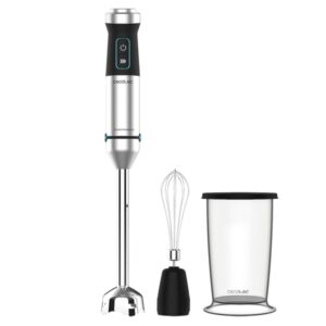 cecotec power titanblack 1500 xl cream batidora de mano 1500w cuchillas de titanio campana antisalpicaduras velocidad ajustable funcion turbo accesorios lavavajillas color negro