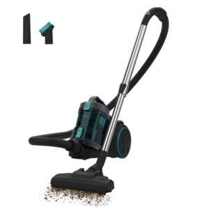 cecotec conga rockstar cyclonic xl aspirador de trineo 890w 17kpa deposito de 2.5l sistema ciclonico filtro de alta eficiencia radio de 7m accesorios variados color negro y azul