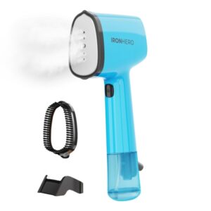 cecotec ironhero v 1500 essential plancha de vapor vertical 1500w suela ceramica 25g/min de vapor continuo 2 modos de vapor sistema de autoapagado cepillo quitapelusas color azul claro