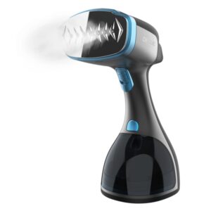 cecotec ironhero 1800 ultimate plancha de vapor vertical 1800w suela ceramica pantalla tactil led 2 niveles de vapor sistema autoapagado cepillo color negro y azul