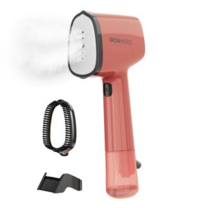 cecotec ironhero v 1500 essential plancha de vapor vertical 1500w vapor continuo 25g/min suela ceramica cepillo quitapelusas sistema autoapagado 2 modos color rojo