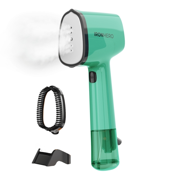 cecotec ironhero v 1500 essential plancha de vapor vertical 1500w vapor continuo 25g/min 2 modos suela ceramica sistema autoapagado cepillo quitapelusas color verde