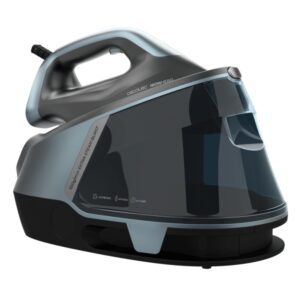 cecotec h 2400 station instant centro de planchado 2800w vapor continuo 150g/min golpe de vapor 550g/min suela ceramica sistema antigoteo autoapagado color negro y gris