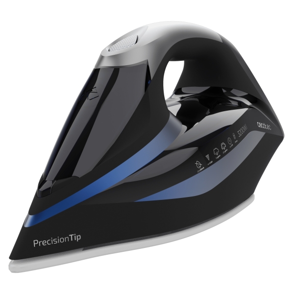 cecotec ironhero 3200 double steam i pump plancha de ropa 3200w bomba automatica golpe de vapor 285g/min suela ultradeslizante vapor continuo 75g/min antigoteo antical color negro y azul