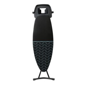 cecotec strongboard 400 tabla de planchar funda 100% algodon estructura resistente 2 en 1 patas extragruesas 125x44.5cm altura ajustable proteccion ignifuga antena y enchufe color negro