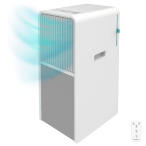 cecotec forceclima 9150 aire acondicionado portatil 2250 frigorias 9000 btu cobertura hasta 25m2 tactil pantalla led 4 modos ruedas multidireccionales color blanco y gris