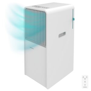 cecotec forceclima 7150 aire acondicionado portatil 1750 frigorias 7000 btu cobertura hasta 20m2 4 modos tactil pantalla led gas ecologico r 290 ruedas 360º color blanco