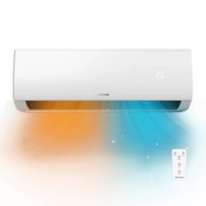 cecotec airclima 12000 aire acondicionado split 3000 frigorias capacidad 12000 btu bomba de calor sistema inverter pantalla led mando a distancia 5 modos filtro lavable color blanco