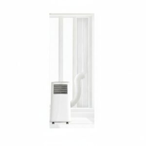 cecotec cubierta para ventanas poliester aisla del exterior cremallera y cinta adhesiva facil de sellar ideal para aires portatiles 210x90cm color blanco