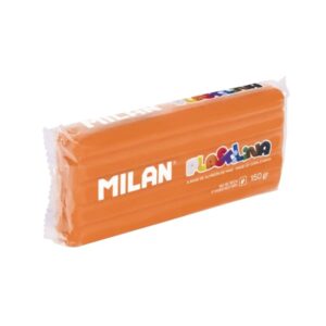 milan barra de plastilina de 150gr base de almidon de maiz sin gluten mezclables color naranja