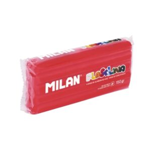 milan barra de plastilina de 150gr base de almidon de maiz sin gluten mezclables color rojo