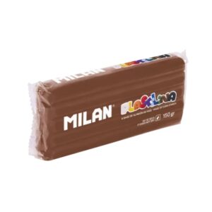 milan barra de plastilina de 150gr base de almidon de maiz sin gluten mezclables color marron