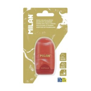 milan lava capsule afilaborra sacapuntas y goma de borrar cuchilla de acero de seguridad colores surtidos aleatorios