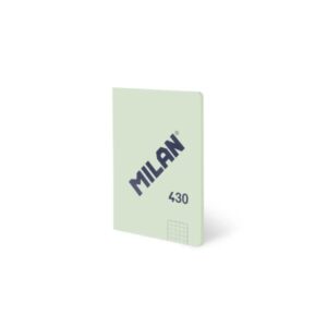 milan 430 libreta encolada formato a6 cuadricula 5x5 48 hojas de 95 gr/m2 microperforado tapa blanda color verde