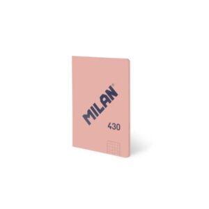 milan 430 libreta encolada formato a6 hojas blancas 48 hojas de 95 gr/m2 microperforado tapa blanda color rosa