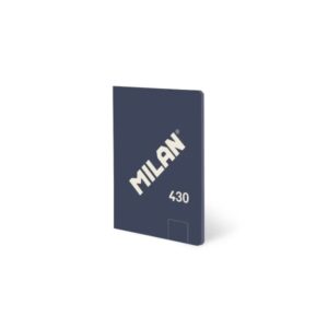 milan 430 libreta encolada formato a6 hojas blancas 48 hojas de 95 gr/m2 microperforado tapa blanda color azul