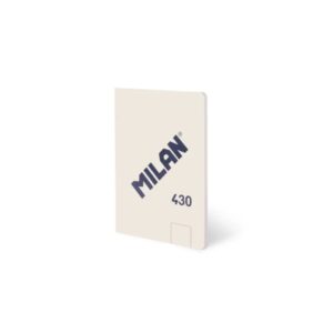 milan 430 libreta encolada formato a6 hojas blancas 48 hojas de 95 gr/m2 microperforado tapa blanda color beige