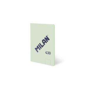 milan 430 libreta encolada formato a6 hojas blancas 48 hojas de 95 gr/m2 microperforado tapa blanda color verde