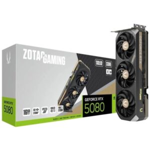 zotac geforce gaming rtx 5080 tarjeta grafica 16gb gddr7 hdmi, displayport