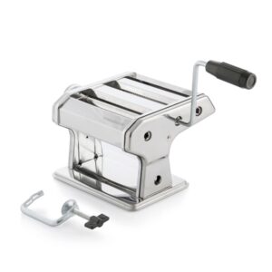 innovagoods frashta maquina para pasta cuerpo de metal multifuncion 3 formas diferentes grosor regulable facil limpieza compacto desmontable 21x13.5x19.5cm color plateado